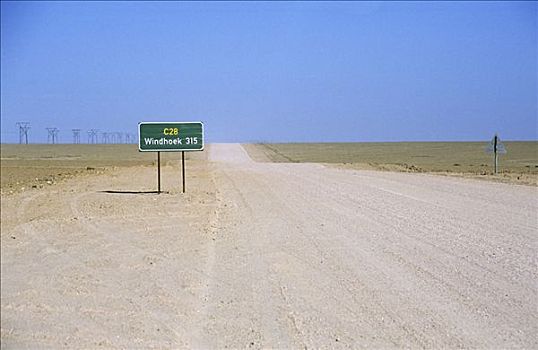 沙漠公路,纳米布沙漠,纳米比亚,非洲