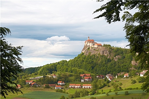 中世纪,城堡,山,奥地利