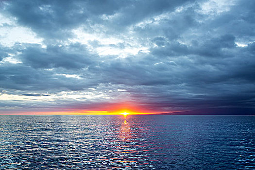 太平洋,日落,加拉帕戈斯