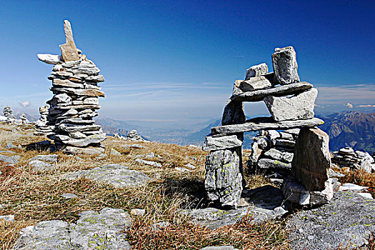 累石堆,山,瑞士,欧洲