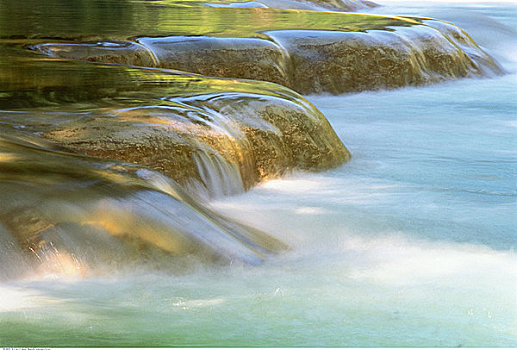 水,急促,上方,石头,国家公园,恰帕斯,墨西哥