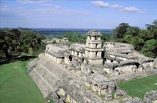 宫殿,玛雅,遗址,帕伦克,墨西哥