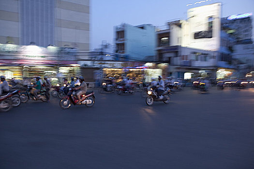 摩托车手,胡志明市,越南