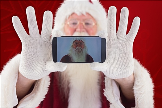 合成效果,图像,圣诞老人,智能手机