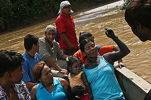 部落,厄瓜多尔,省,河,发现,交谈,一个,代理,土著,群体