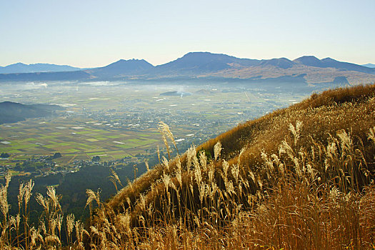 五个,山脉,熊本,日本