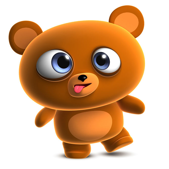 疯狂_熊_可爱_卡通_图片素材