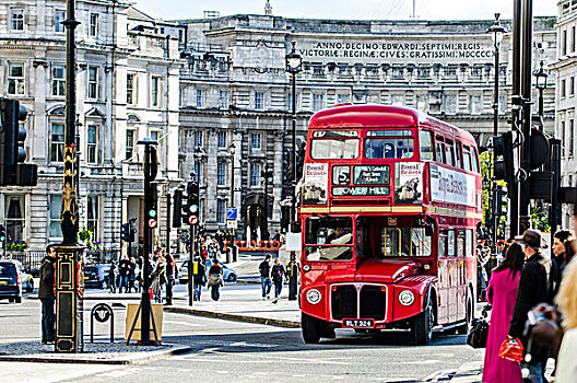 红色,双层巴士,交通,伦敦,南,英格兰,英国,欧洲