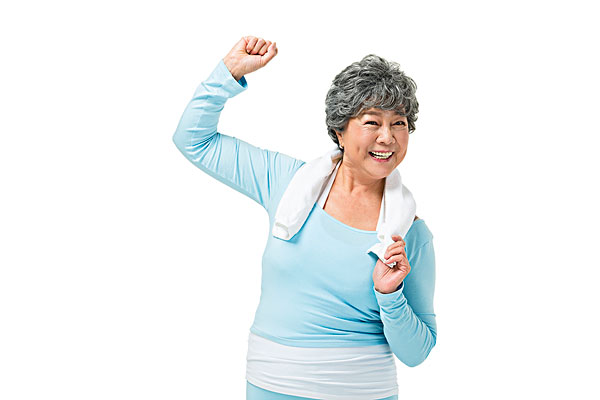 老年女人运动健身