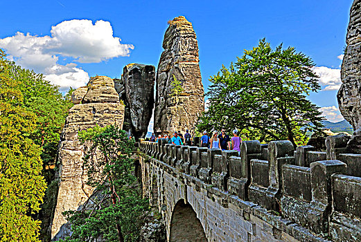 石头,桥,疗养胜地,砂岩,山,撒克逊瑞士,国家公园,萨克森,德国