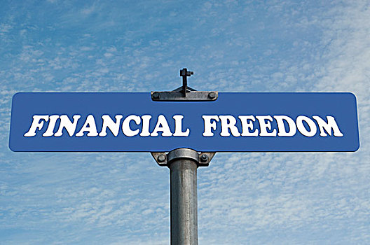 金融,自由,路标