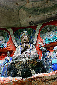 大足宝顶山石刻－地藏菩萨