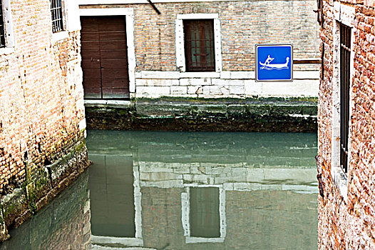 标识,只有,交通,运河,威尼斯,意大利,欧洲