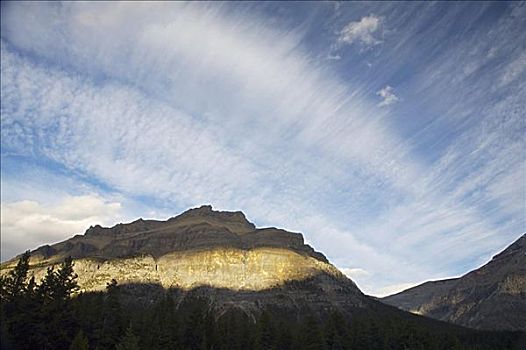 卷云,山,班芙国家公园,艾伯塔省,加拿大