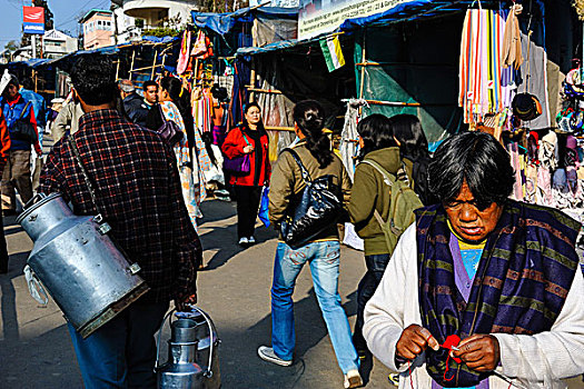 印度,大吉岭,日常生活,街景