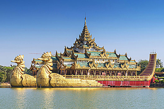 宫殿,皇家,湖,仰光,缅甸