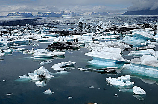 冰山,结冰,湖,冰岛,欧洲