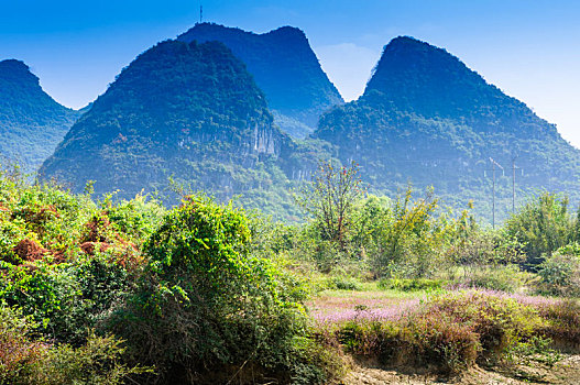 山水田園風光山巒發現,春天,秋葉早春,湖,科赫爾湖,南,慕尼黑,上