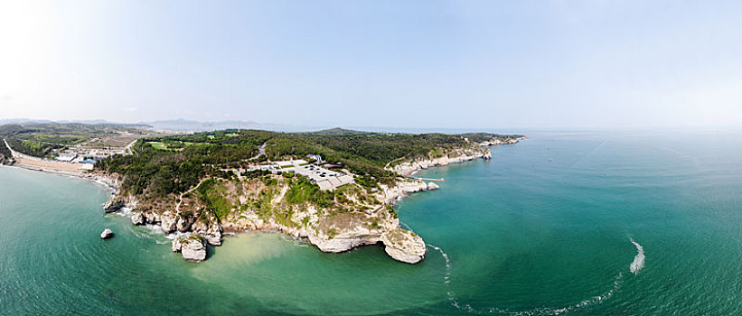 航拍辽宁大连滨海国家地质公园金石滩园区东部景区,金石滩国家旅游度假区内