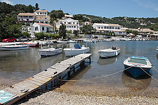 船,科孚岛,希腊,欧洲