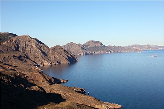 地中海,海岸线,风景,区域,穆尔西亚,西班牙