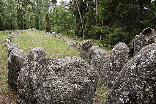 石头,船,北方,维斯比,哥特兰岛,瑞典