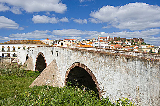 桥,穿过,河,阿尔加维,葡萄牙,欧洲