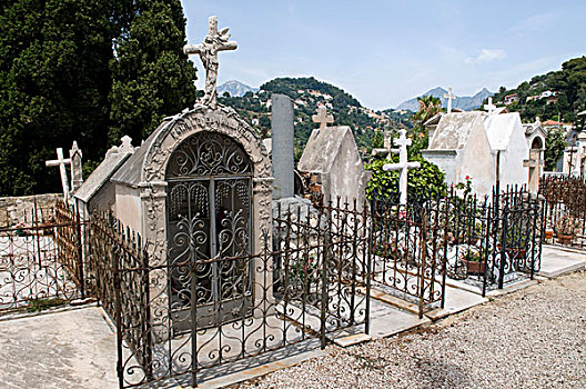 墓穴,墓地,普罗旺斯,法国,欧洲