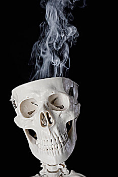 骨骼,烟,头骨
