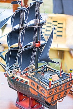 模型,帆船,特写