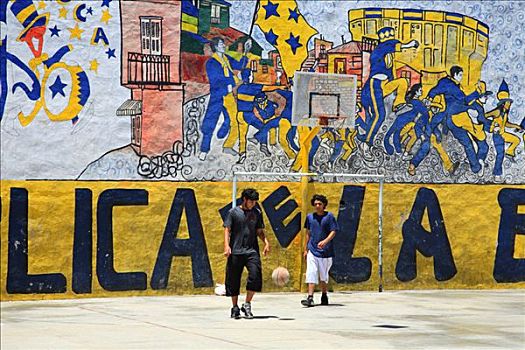 青少年,玩,街头篮球,布宜诺斯艾利斯,阿根廷