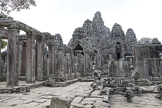 柬埔寨吴哥窟石建筑