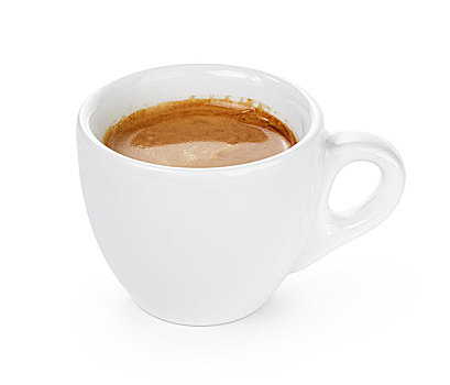简单,杯子,一对,浓咖啡,隔绝,白色背景