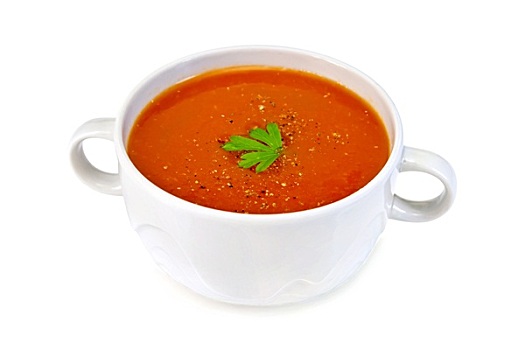 汤,西红柿,白色,碗