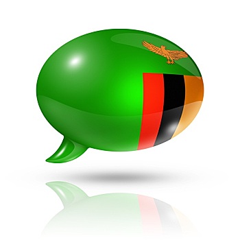 赞比亚,旗帜,对话气泡框