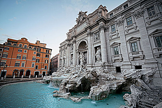 喷泉,巴洛克风格,著名,旅游,魅力,罗马,意大利