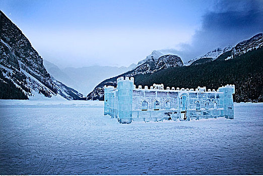 冰,城堡,路易斯湖,班芙国家公园,艾伯塔省,加拿大