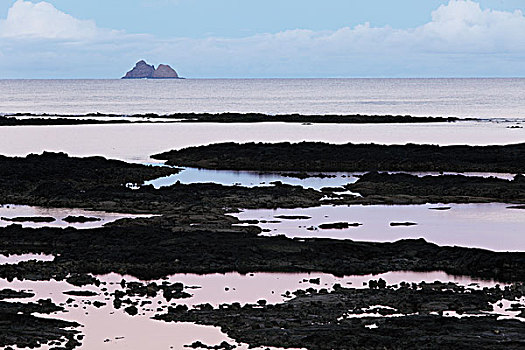 海岸,靠近,远景,兰索罗特岛,加纳利群岛,西班牙,欧洲