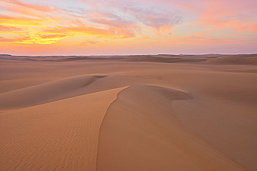 沙丘,黎明,利比亚沙漠,撒哈拉沙漠,埃及,非洲