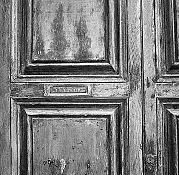 邮筒,老,木质,门,意大利