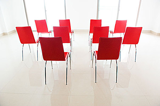 红色,椅子,普通,空,等候室