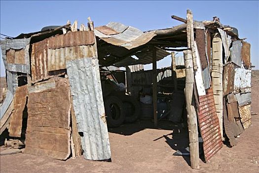 小,房舍,金属废料,纳米比亚,非洲