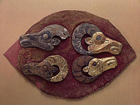 碎片,遮盖,马鞍,欧洲盘羊,头部,公元前6世纪,艺术家,古老,埋葬
