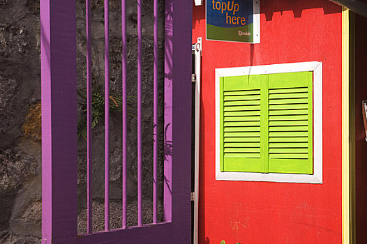 多米尼加,罗索,街景,彩色,房子,特写