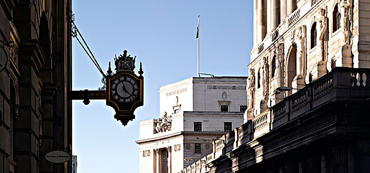 英格兰银行,伦敦,特写,钟表