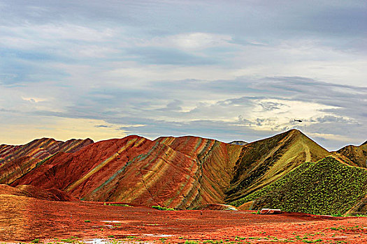 张掖七彩丹霞景观zhangyecolorfuldanxialandscape