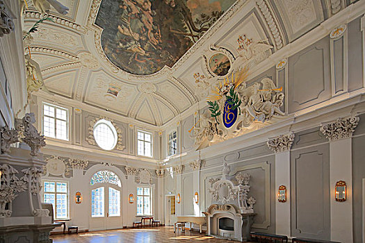 白色,大厅,巴洛克,城堡,塔林,爱沙尼亚,欧洲