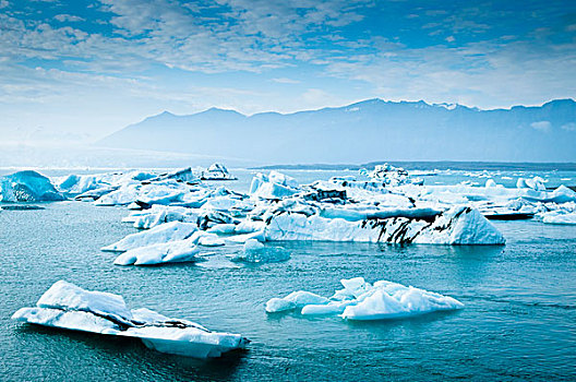 杰古沙龙湖,冰河,泻湖,南,冰岛,欧洲