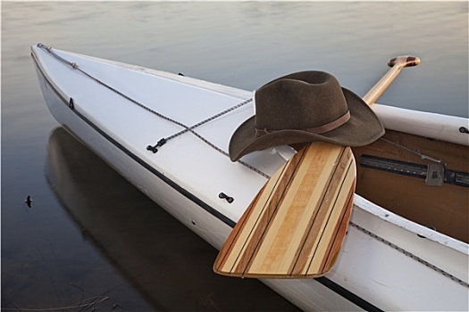 划船,帽子,独木舟