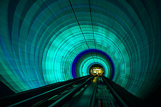 新加坡,彩色,铁路,隧道,河,画廊